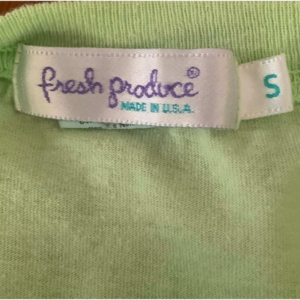 Fresh Produce Hula Dancing Cats Green Cotton Short Sleeve Tee Sz S - Picture 6 of 7